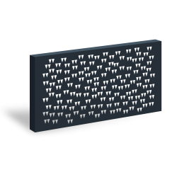 3D_Designový plotový panel Hliník s perforací GRAF 010 Trojúhelníky – 1900×900 mm